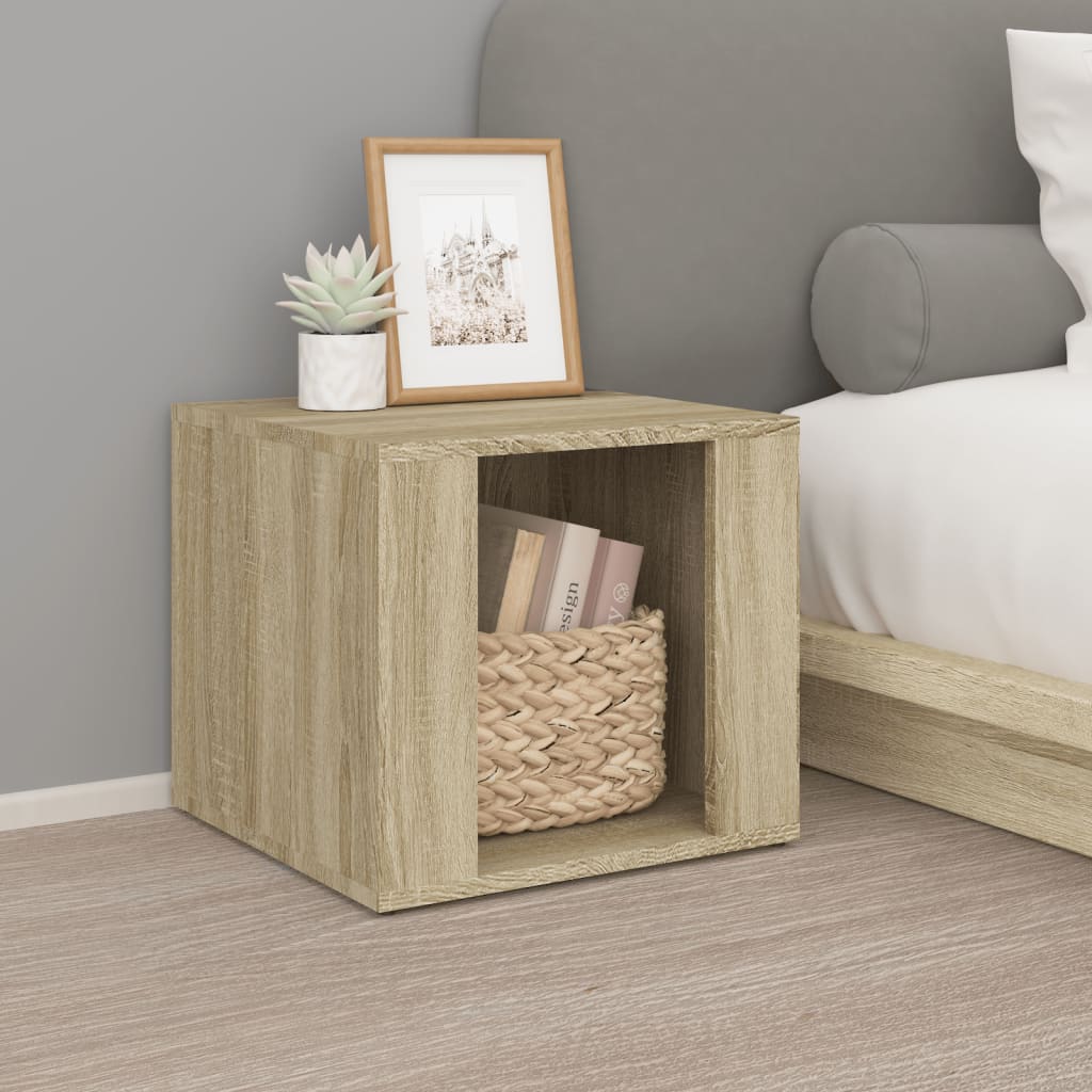 vidaXL Sängbord sonoma-ek 41x40x36 cm konstruerat trä