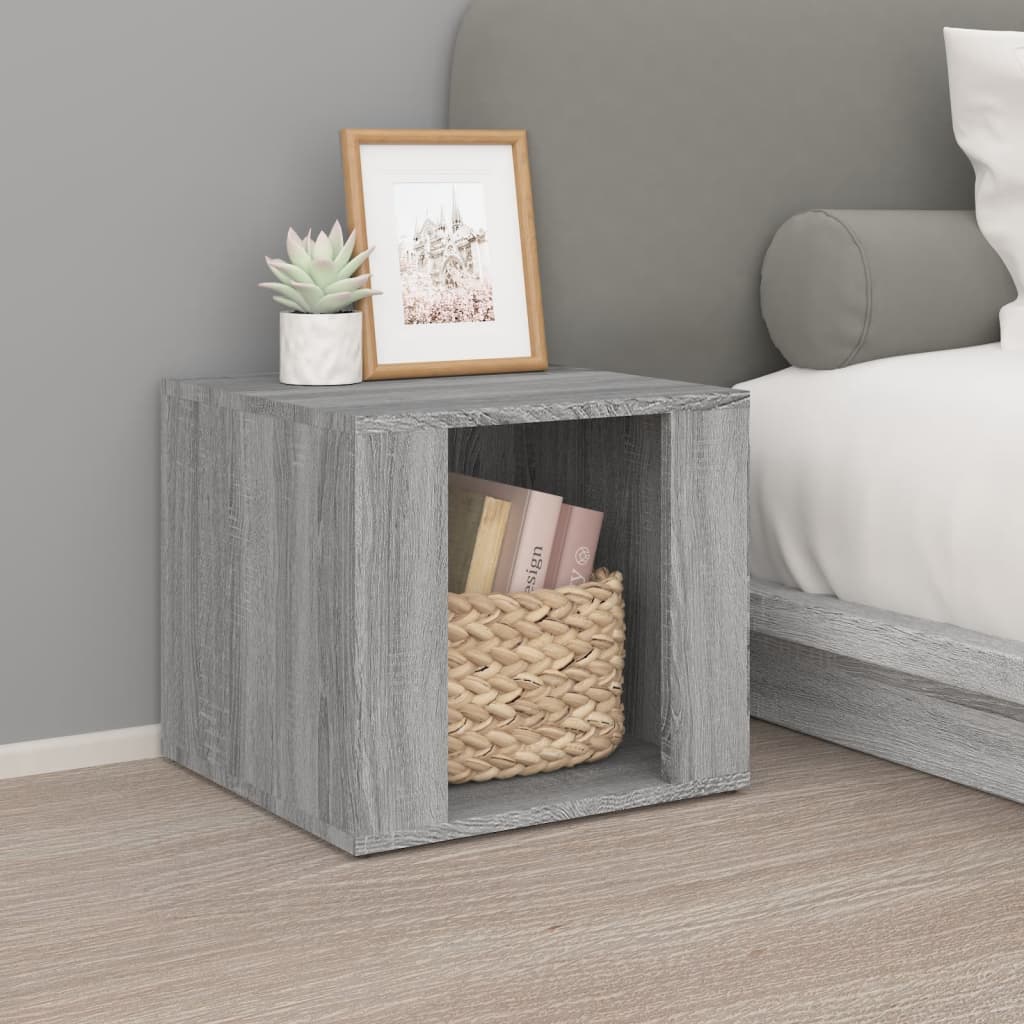 vidaXL Bedside Table Grey Sonoma 41x40x36 cm Engineered Wood