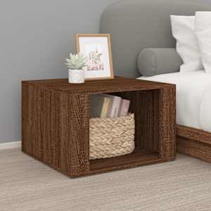 Nočna omarica rjavi hrast 57x55x36 cm inženirski les