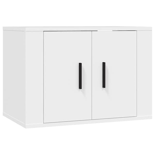 vidaXL seinale paigaldatav telerikapp, valge, 57 x 34,5 x 40 cm