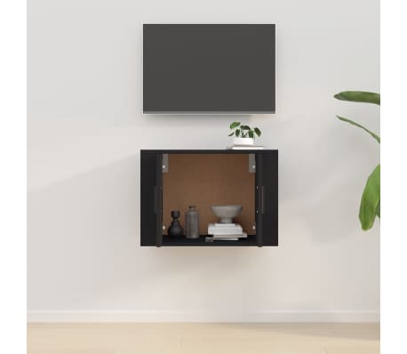 vidaXL Meuble TV mural Noir 57x34,5x40 cm
