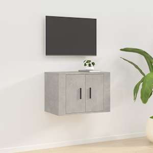 Nástěnná TV skříňka betonově šedá 57 x 34,5 x 40 cm - obrázek 1