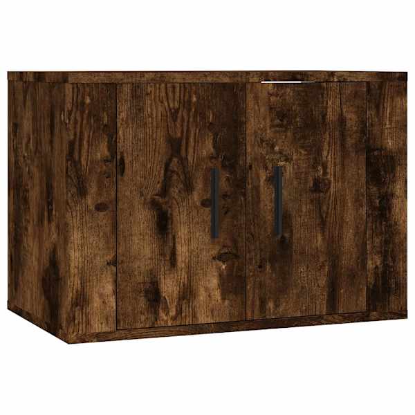 vidaXL seinale kinnitatav telerikapp, suitsutatud tamm, 57x34,5x40 cm