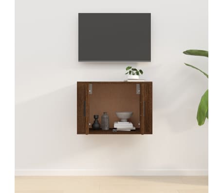 vidaXL Wall Mounted TV Cabinet Brown Oak 57x34.5x40 cm
