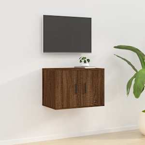Nástěnná TV skříňka hnědý dub 57 x 34,5 x 40 cm - obrázek 1