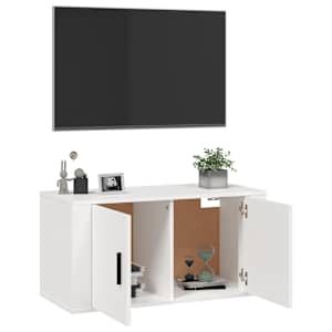 Nástěnná TV skříňka bílá 80 x 34,5 x 40 cm - obrázek 5