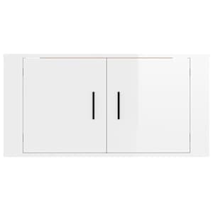 Nástěnná TV skříňka bílá s vysokým leskem 80 x 34,5 x 40 cm - obrázek 6