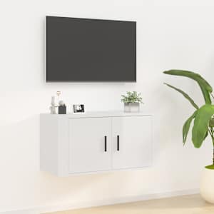 Nástěnná TV skříňka bílá s vysokým leskem 80 x 34,5 x 40 cm - obrázek 1