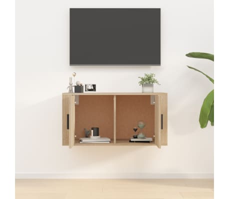 vidaXL Stenska TV omarica sonoma hrast 80x34,5x40 cm
