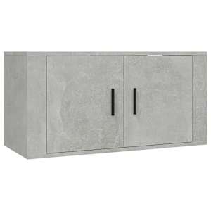 Nástěnná TV skříňka betonově šedá 80 x 34,5 x 40 cm - obrázek 2