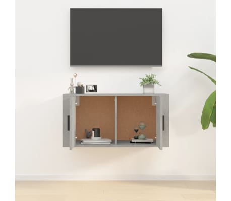 vidaXL Stenska TV omarica betonsko siva 80x34,5x40 cm