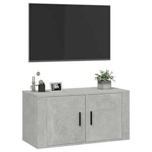 Nástěnná TV skříňka betonově šedá 80 x 34,5 x 40 cm - obrázek 4