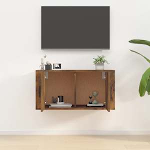 vidaXL Stenska TV omarica dimljen hrast 80x34,5x40 cm