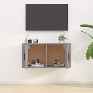 Nástěnná TV skříňka šedá sonoma 80x34,5x40 cm - obrázek 3