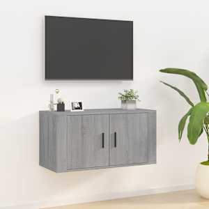 Nástěnná TV skříňka šedá sonoma 80x34,5x40 cm - obrázek 1
