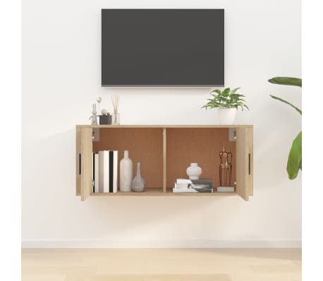 vidaXL Stenska TV omarica sonoma hrast 100x34,5x40 cm