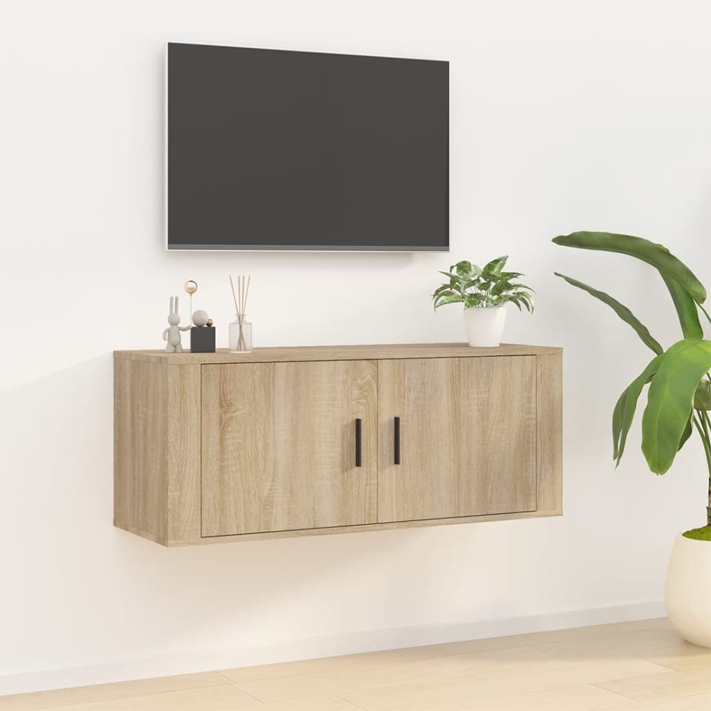 vida XL TV-Wandschrank Sonoma-Eiche 100x 34,5x 40 cm