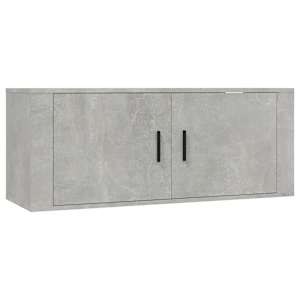 Nástěnná TV skříňka betonově šedá 100 x 34,5 x 40 cm - obrázek 2