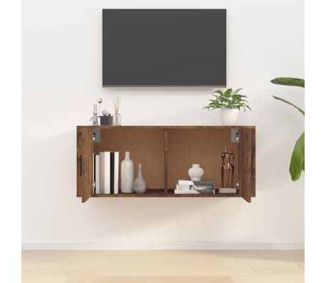 vidaXL TV-Wandschrank Räuchereiche 100x34,5x40 cm