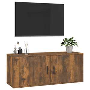 Nástěnná TV skříňka kouřový dub 100 x 34,5 x 40 cm - obrázek 4