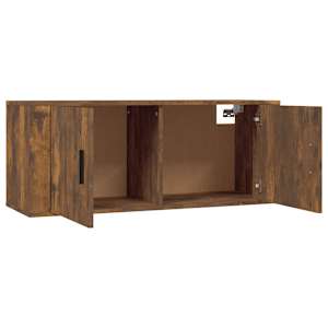 Nástěnná TV skříňka kouřový dub 100 x 34,5 x 40 cm - obrázek 8
