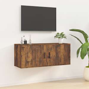 Stenska TV omarica dimljen hrast 100x34,5x40 cm