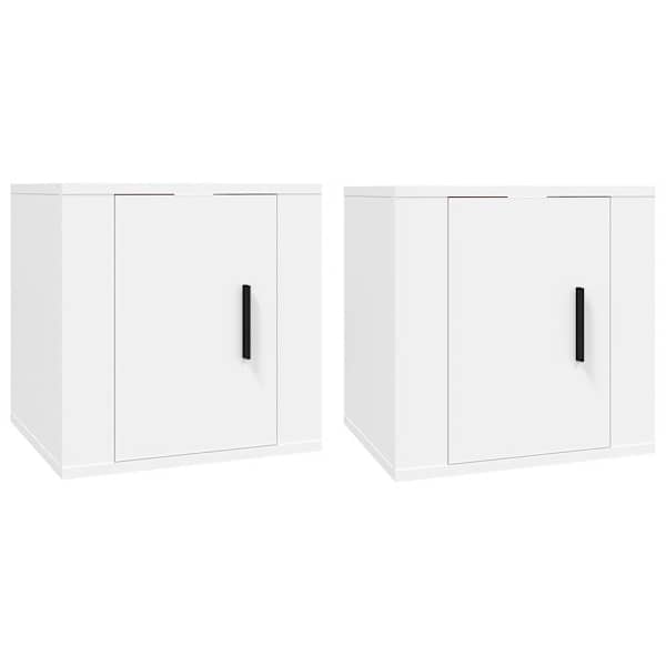 vidaXL seinale kinnitatavad telerikapid, 2 tk, valge, 40x34,5x40 cm