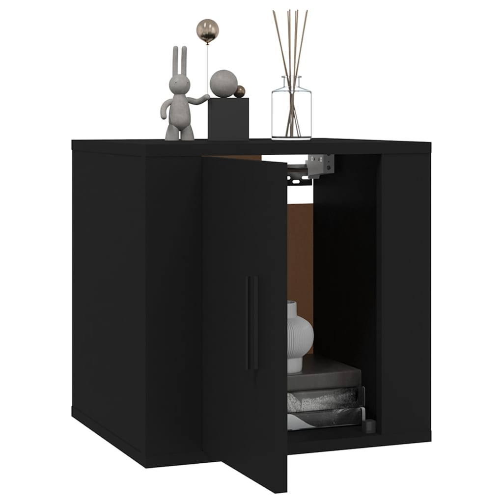 vidaXL 2 db fekete falra szerelhető TV-szekrény 40 x 34,5 x 40 cm
