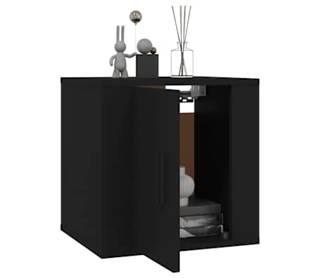 vidaXL Stenska TV omarica 2 kosa črna 40x34,5x40 cm
