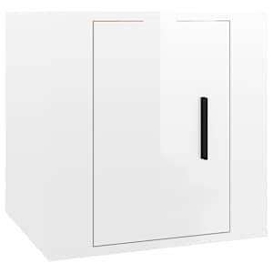 Nástěnná TV skříňka bílá s vysokým leskem 40 x 34,5 x 40 cm - obrázek 2