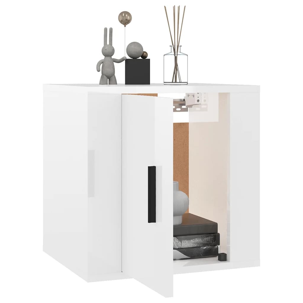 vidaXL Tv-wandmeubel 40x34,5x40 cm hoogglans wit afbeelding