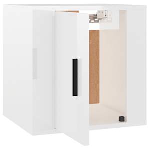 Nástěnná TV skříňka bílá s vysokým leskem 40 x 34,5 x 40 cm - obrázek 7