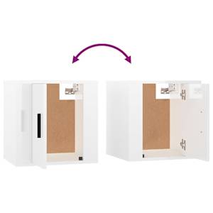 Nástěnné TV skříňky 2 ks bílé s vysokým leskem 40x34,5x40 cm - obrázek 9