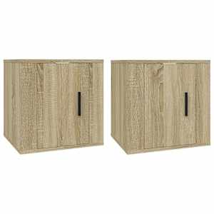 Nástěnné TV skříňky 2 ks dub sonoma 40 x 34,5 x 40 cm - obrázek 2