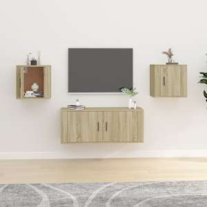 Nástěnné TV skříňky 2 ks dub sonoma 40 x 34,5 x 40 cm - obrázek 1