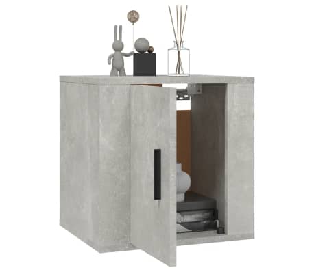 vidaXL Stenska TV omarica betonsko siva 40x34,5x40 cm