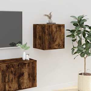 Nástěnná TV skříňka kouřový dub 40 x 34,5 x 40 cm - obrázek 3
