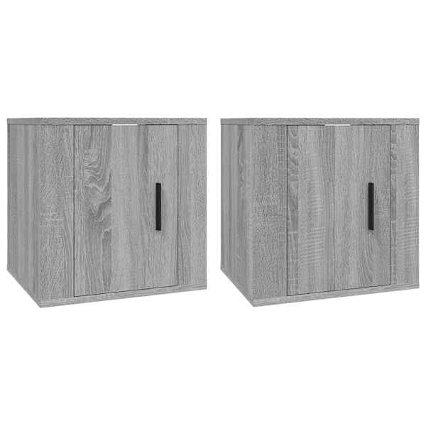vidaXL seina telerikapid, 2 tk, hall Sonoma, 40x34,5x40 cm