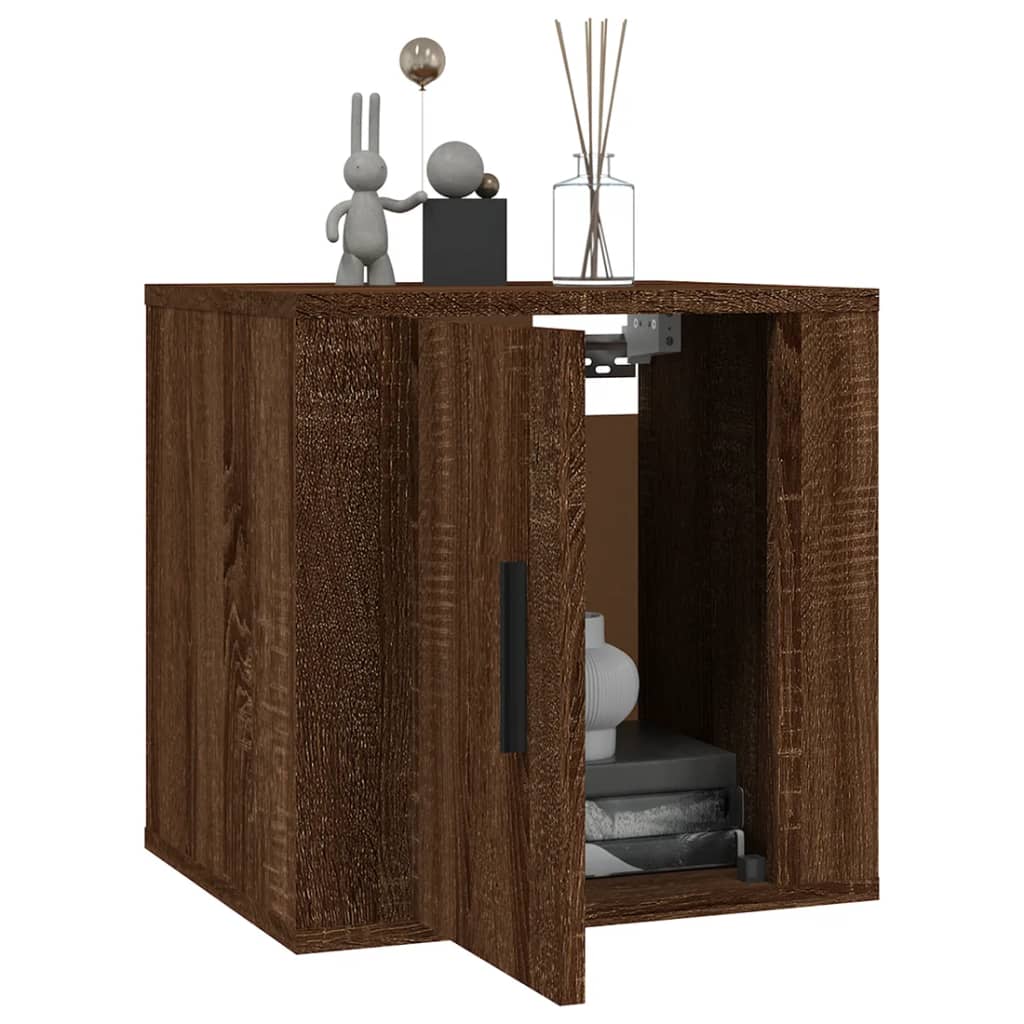 vidaXL Dulapuri TV montate pe perete 2 buc. stejar maro 40x34,5x40 cm