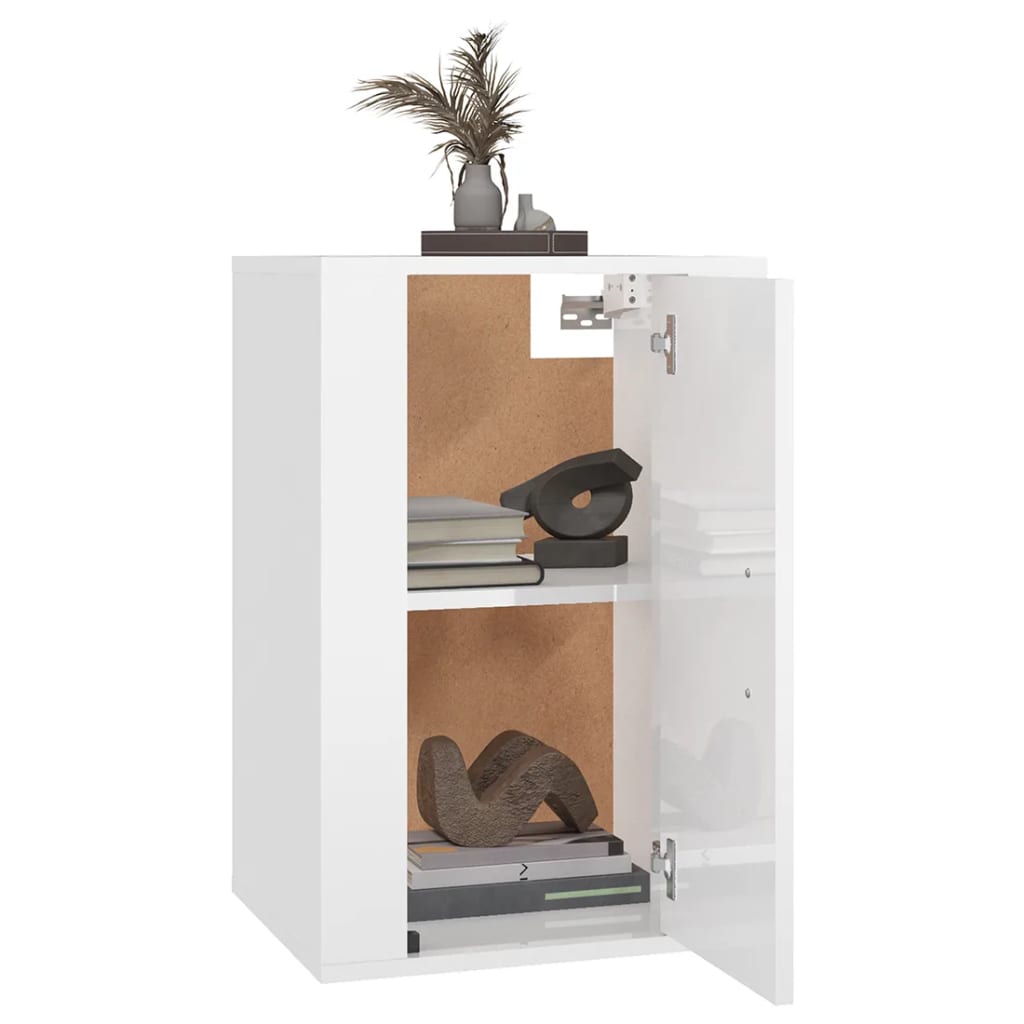 vidaXL Tv-wandmeubels 2 st 40x34,5x60 cm hoogglans wit afbeelding