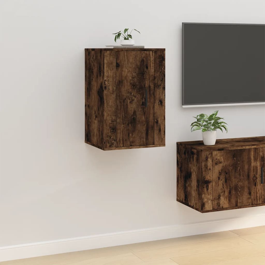 vidaXL TV-Wandschrank Räuchereiche 40x34,5x60 cm