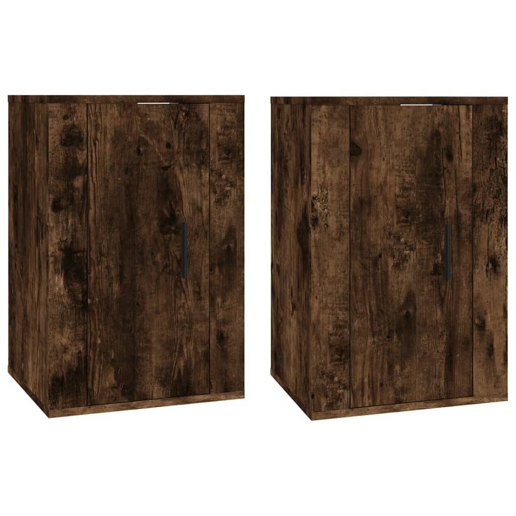 vidaXL Nástěnné TV skříňky 2 ks kouřový dub 40 x 34,5 x 60 cm