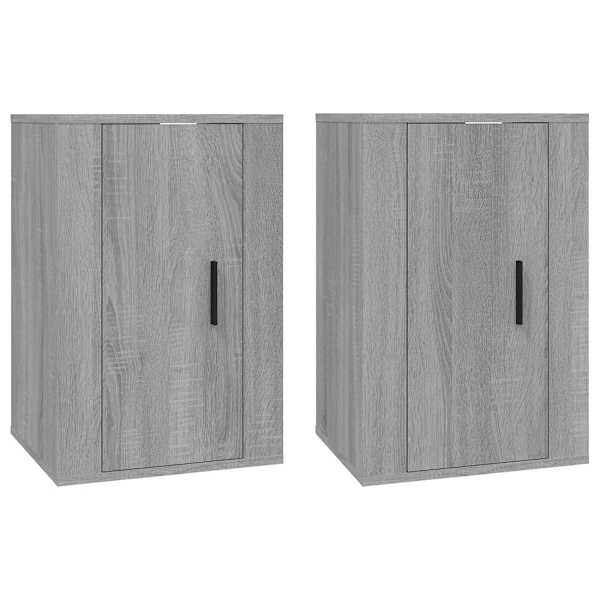 vidaXL seina telerikapid, 2 tk, hall Sonoma, 40x34,5x60 cm