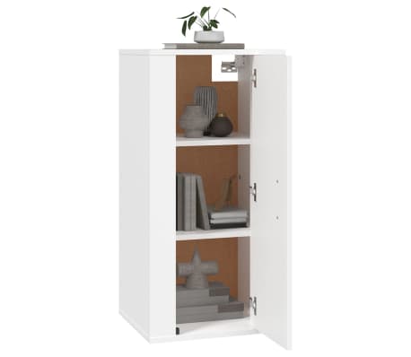 vidaXL Stenska TV omarica bela 40x34,5x80 cm