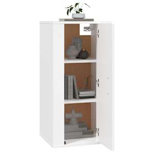 vidaXL Stenska TV omarica bela 40x34,5x80 cm