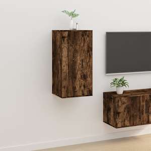 Nástěnná TV skříňka kouřový dub 40x34,5x80 cm - obrázek 1