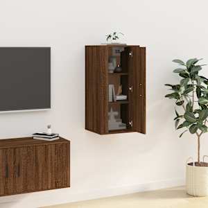 Nástěnná TV skříňka hnědý dub 40x34,5x80 cm - obrázek 4