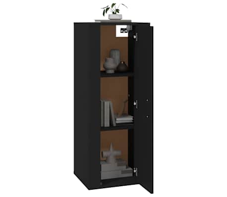 vidaXL Stenska TV omarica črna 40x34,5x100 cm