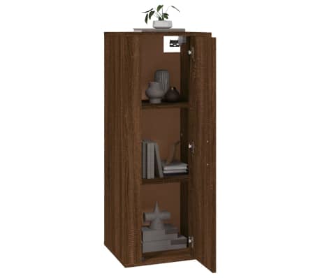 vidaXL Stenska TV omarica rjav hrast 40x34,5x100 cm