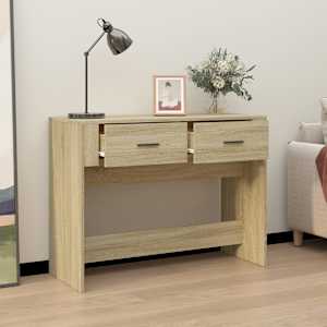Konzolový stolek dub sonoma 100 x 39 x 75 cm kompozitní dřevo - obrázek 3